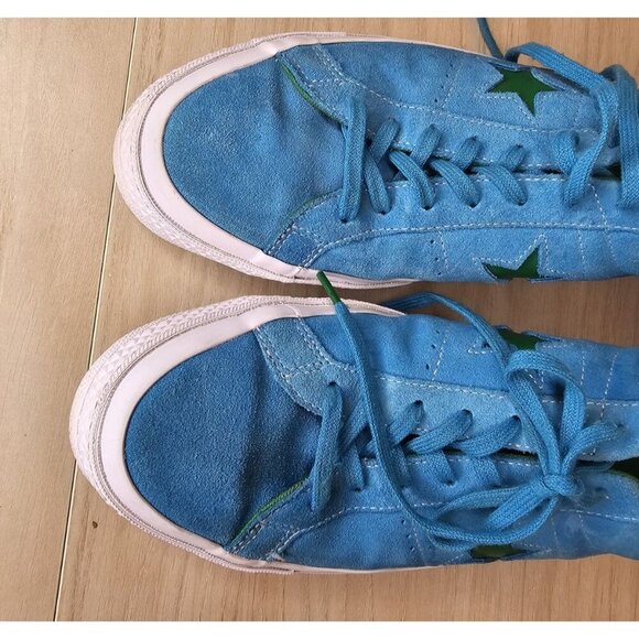 Converse One Star Low Top Pinstripe Unisex Size Men’s 10 Women’s 12 Green Teal - Picture 9 of 16